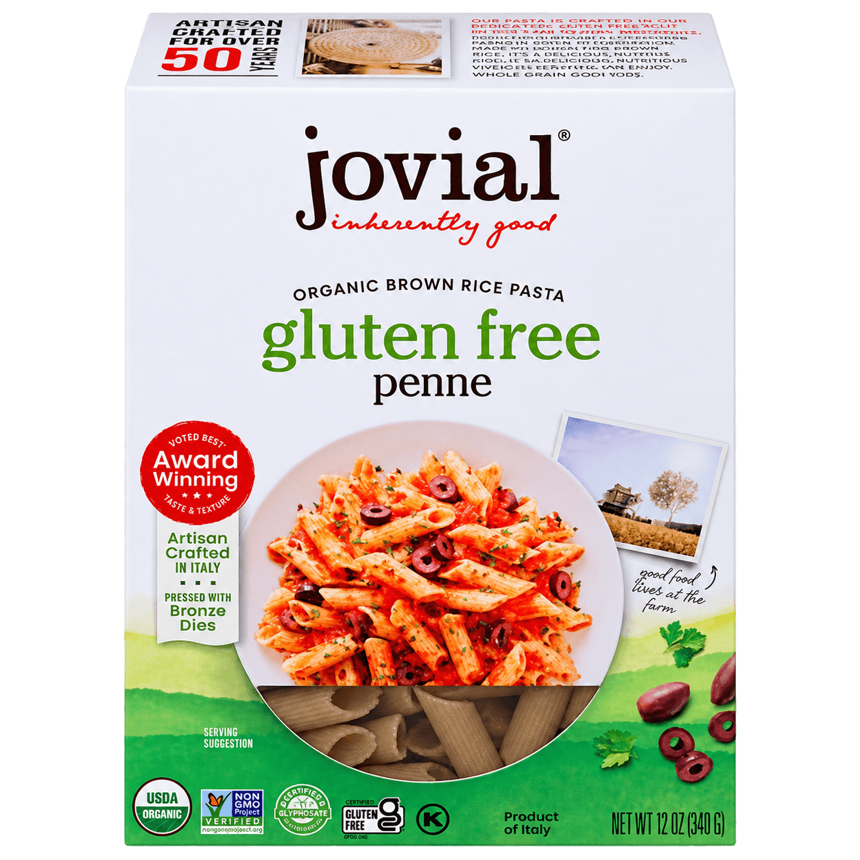 [DEMO] Jovial Organic Brown Rice Penne Pasta, 12 oz