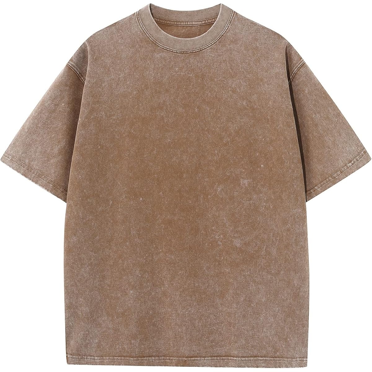 KEEPSHOWING Unisex Washed Cotton Oversized Crewneck T-Shirt